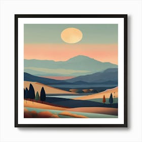 Landscape Painting 7 Art Print