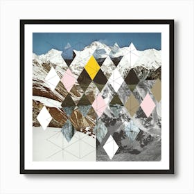 Diamond Mountain Dream Illusion 4 Art Print