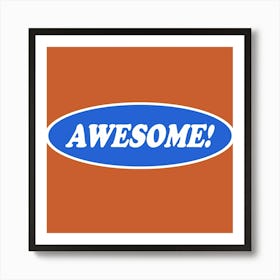 Retro Awesome Kids Bedroom Art Print