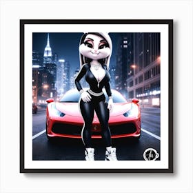 Ferrari Jordan Bunny Art Print