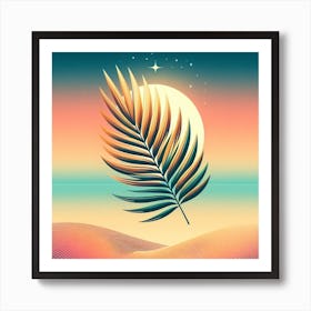 Palm leaf 5 Art Print