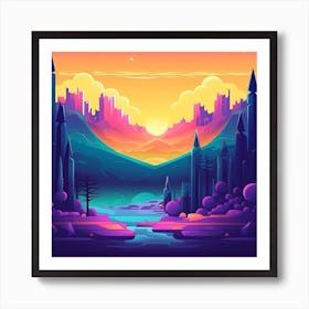 Abstract Landscape Art Print