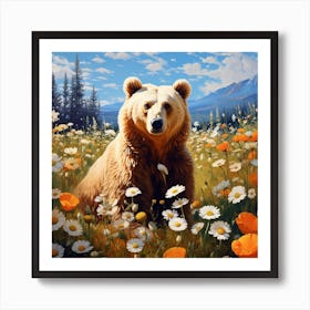 Bear In The Meadow 3 Art Print