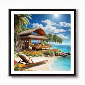 Beach House 5 Art Print