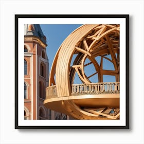 Wooden Sphere Art Print