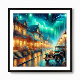 Night On The Street Art Print