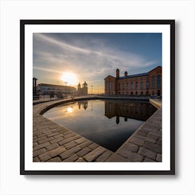 Sunset In Liverpool Art Print