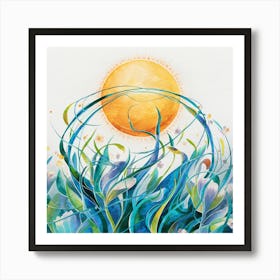 Sun And The Grass 1 Art Print