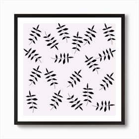 Black And White Leaves 1 Art Print