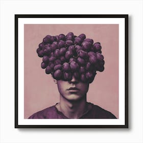 Grapes On Head Art Print