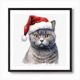 Santa Cat 44 Art Print