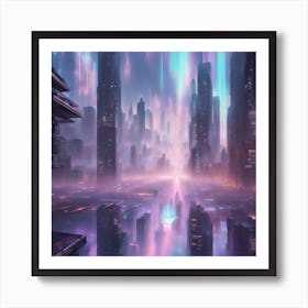 Futuristic Cityscape 1 Art Print