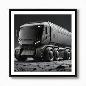 Mars Dominion Transit Rover Midnight Sand Art Print