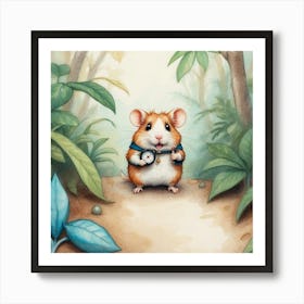 Hamster In The Woods 2 Art Print