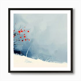 Snowy Trees Art Print