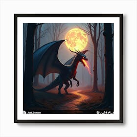 Halloween Dragon Art Print