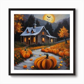 Halloween Pumpkins 7 Art Print