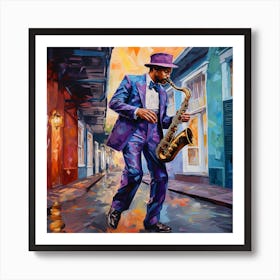 Saxophone Player 27 Art Print