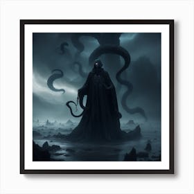 Dark Octopus Art Print