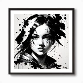 Splatter Girl Art Print