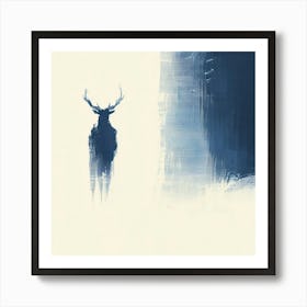 Deer In The Snow 1 Art Print