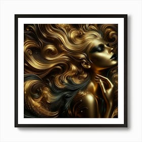 Golden Haired Woman Art Print