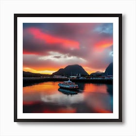 Sunset In Iceland 1 Art Print