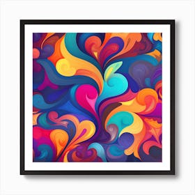 Abstract Colorful Abstract Background Art Print