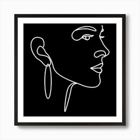 Profile Of A Woman Art Print