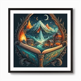 Magical Cities Seen Through Intricate Book Nook 8 Art Print