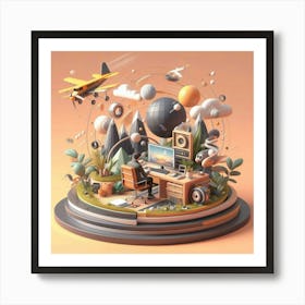 Explore The World Of Digital Art Art Print