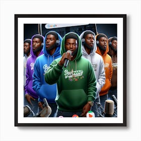 Group Of Rappers Art Print