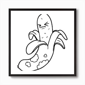 Cartoon Banana Art Print