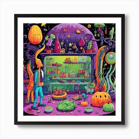 Psychedelic Kitchen Art Print