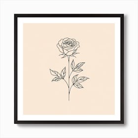 Simple Rose Art Print