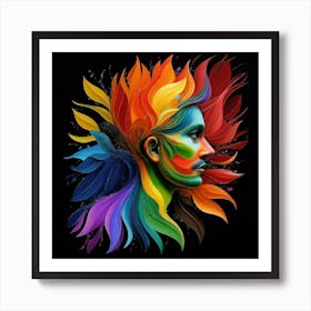 Colorful Woman Portrait Art Print