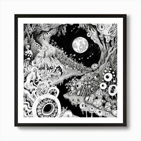 Psychedelic Forest Art Print