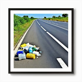 Garbage On The Road 16 Art Print