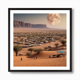 Sahara Desert Market Art Print