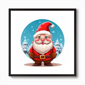 Santa Claus In The Snow Art Print