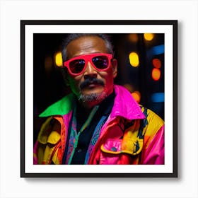 Man In A Colorful Jacket Art Print