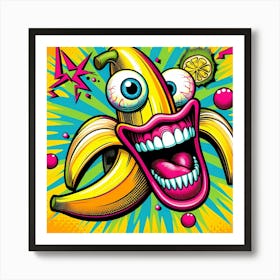 Banana Pop Art 2 Art Print