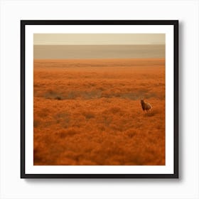 Burnt Orange Vast Nothingness Art Print