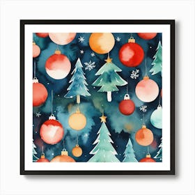 Christmas Ornaments 6 Art Print