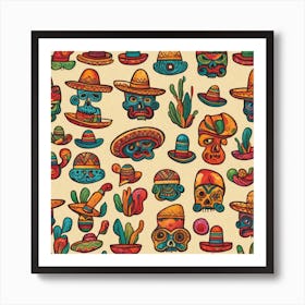 Mexican Pattern 25 Art Print