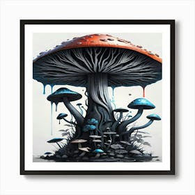 Mushroom Painting 2 Art Print