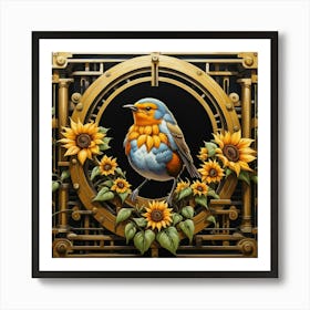 sun robin Art Print