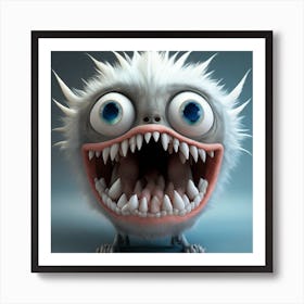 Leonardo Creative A 3d Hd Monster Face Big Eyes Clearly Visib 0 Art Print