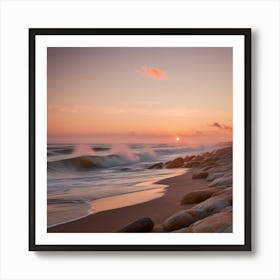 Sunrise At The Beach Art Print