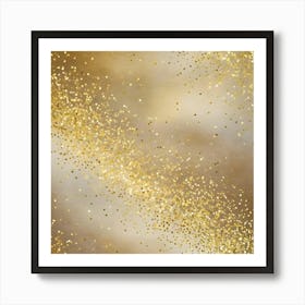 Gold Glitter Background 1 Art Print